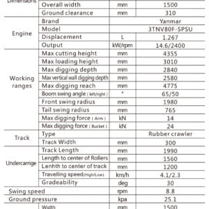 Minigraver 2,7 ton - Sunward SWE25 m. tilt
