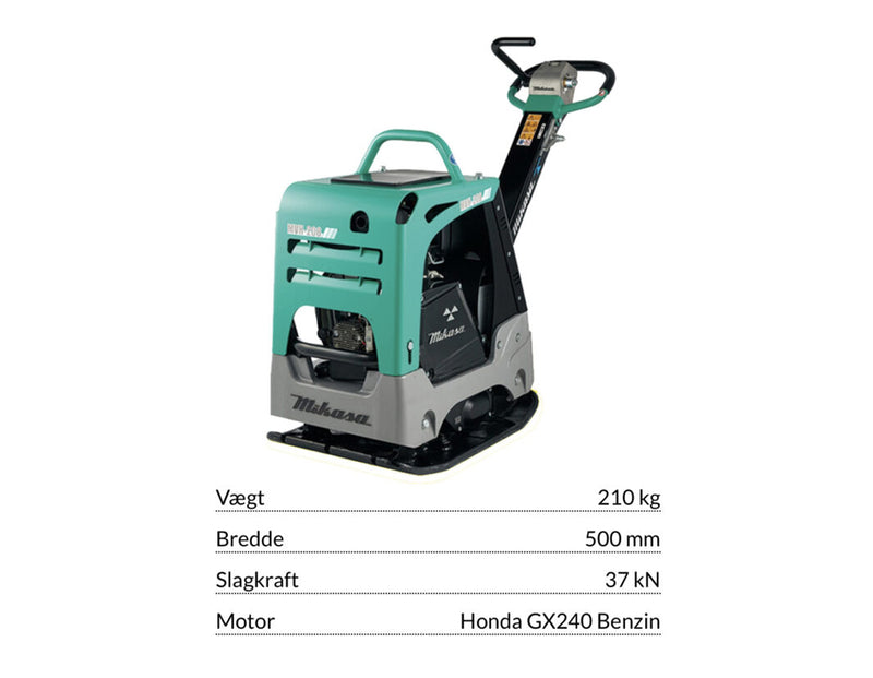 Pladevibrator 210kg.