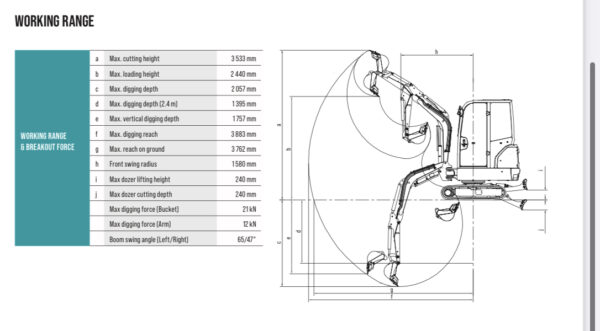 Minigraver 1,8 ton, Sunward SWE17 m. joystick - Image 7